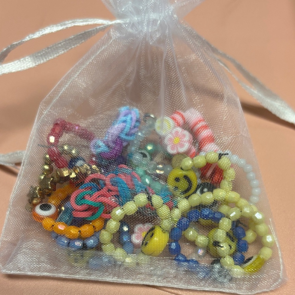 Colorful Beaded rings